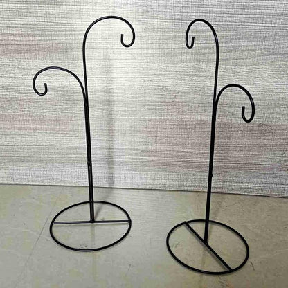 SGrace Ornament Display Stand Holder Home Wedding Decoration Rack for Hanging Glass Globe Pot Stand Iron Pothook Stand Terrarium Witch Ball (2, 13.8"x5.5")
