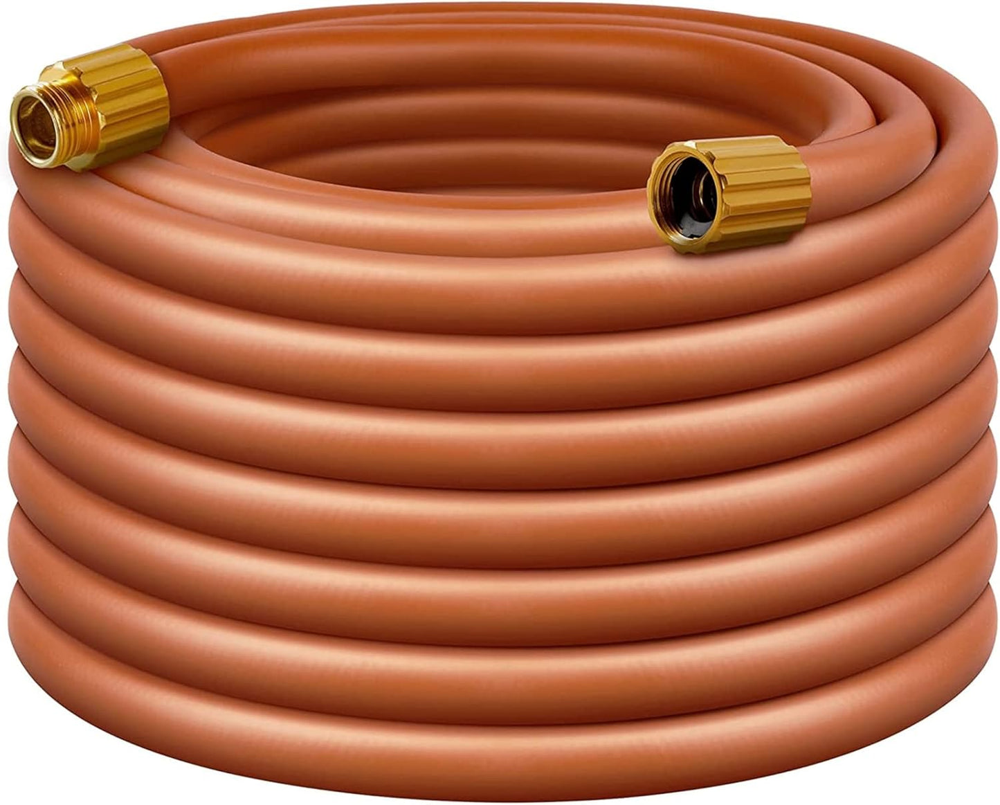 Worth Long Lead-in Hybrid Garden Hose 5/8 in. x 50 ft. -Kink Free, No Leaking, Male/Female Fittings -Heavy Duty Durable Flexible Lightweight Water Pipe -Brass Aluminum Ends for Household & Yard Use