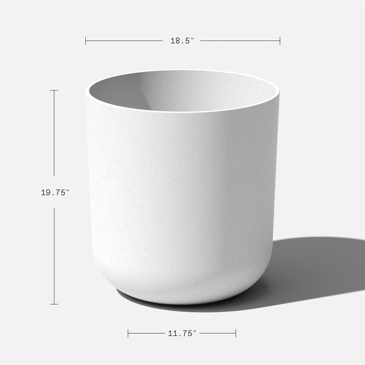 Veradek Mason Series Lima Planter - Round Planter for Indoor or Outdoor Porch/Garden | Made from Plastic-Stone Composite with Drainage Holes | Modern Décor for Succulents, Flowers, Small Plants