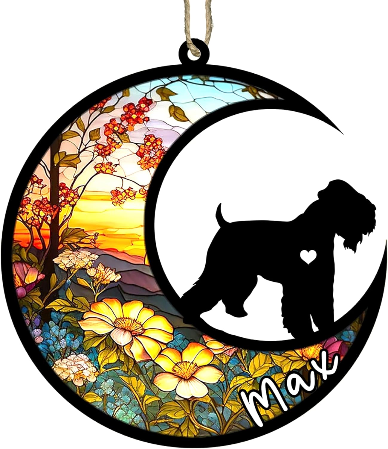 Personalized Dog Memorial, Custom Name Soft-Coated Wheaten Terrier Dog Christmas Ornament, Custom Breeds, Pet Loss Light Catcher, Gifts for Lovers Loss of Pet Sympathy on Mothers Day Christmas