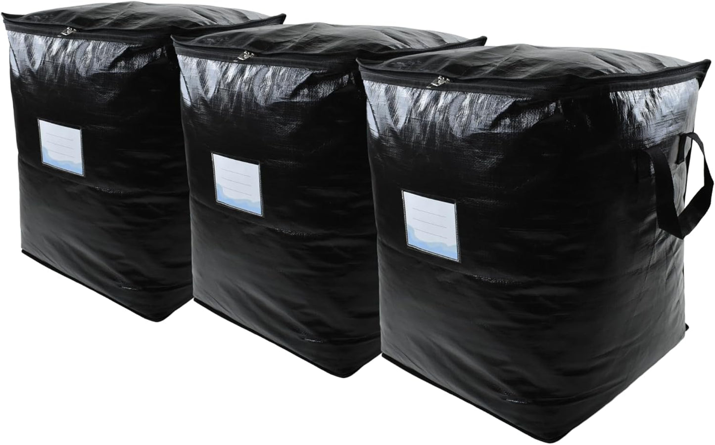 3 Pack 91L Storage Bags for Clothes, Moving Bags Heavy Duty Extra Large with Reinforced Handle, Storage Containers for Organizing Bedding, Blanket, Sheets, Pillows, Toys, Christmas Decorations
