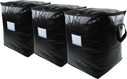 3 Pack 91L Storage Bags for Clothes, Moving Bags Heavy Duty Extra Large with Reinforced Handle, Storage Containers for Organizing Bedding, Blanket, Sheets, Pillows, Toys, Christmas Decorations