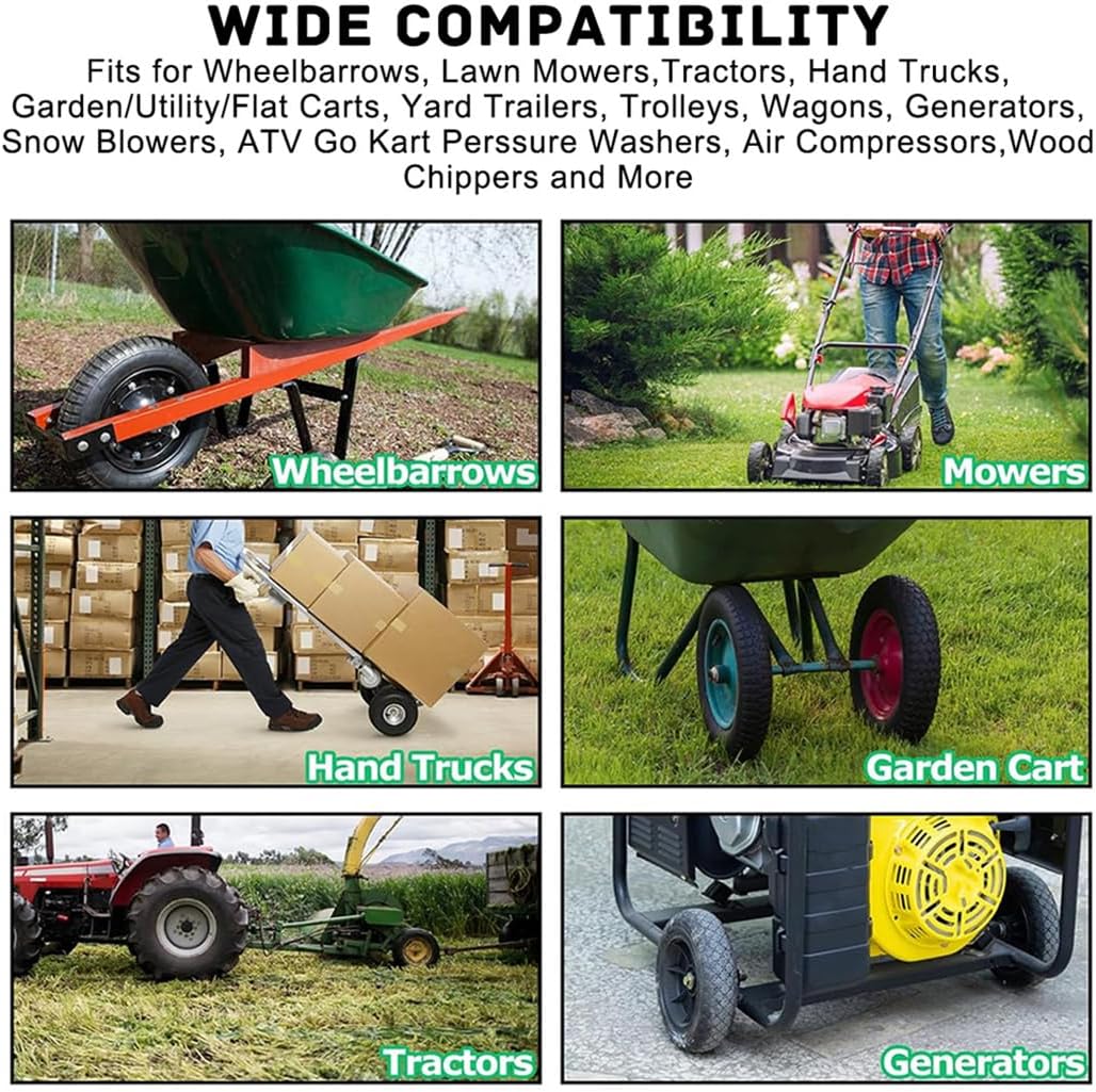 4.10/3.50-4 Inner Tube 2 Pack Heavy Duty Replacement Inner Tubes with TR-87 Bent Valve Stem for Wheelbarrows Mowers Hand Trucks