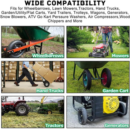 4.10/3.50-4 Inner Tube 2 Pack Heavy Duty Replacement Inner Tubes with TR-87 Bent Valve Stem for Wheelbarrows Mowers Hand Trucks