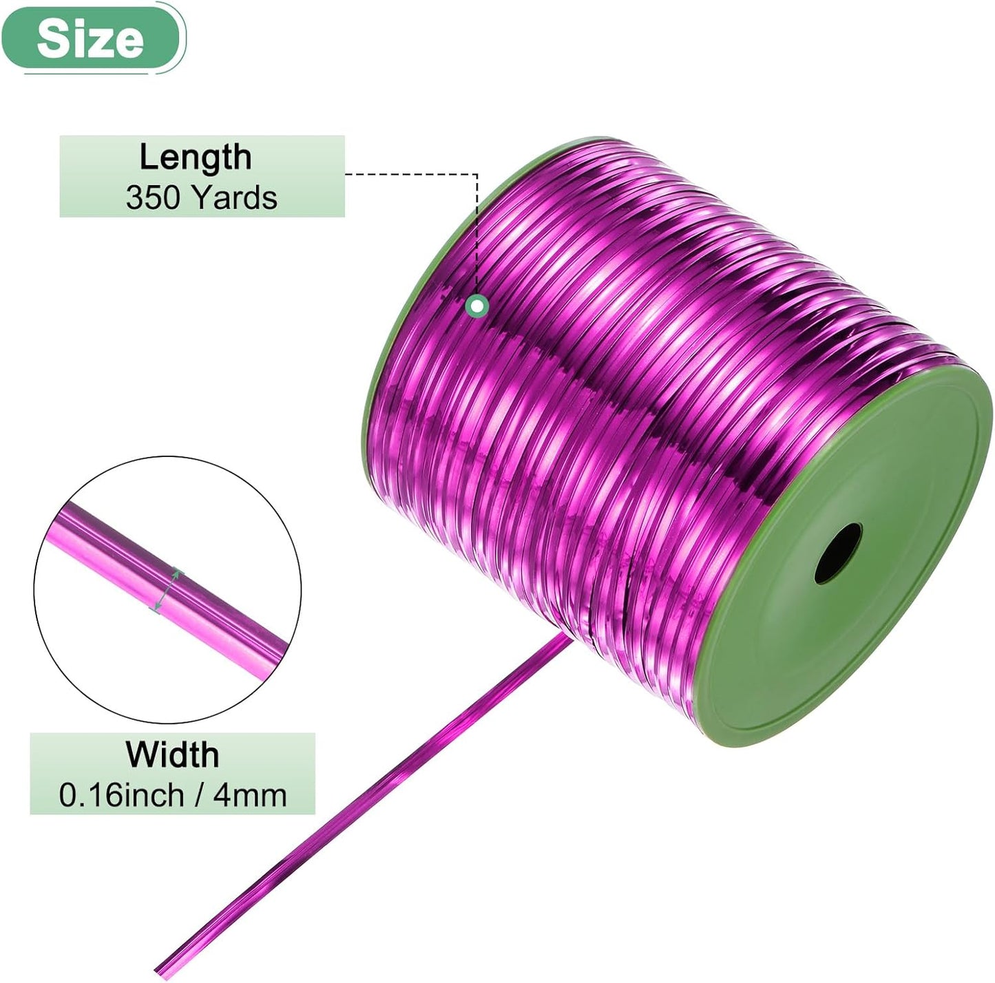 Metal Twist Ties, 350 Yards Metallic Twists Tie Bread Twisty-Ties for Party Decoration/Garden Plant/Gift Wrapping Bag/Cake/Pops Candy/Bakery Bags [Rose Red]
