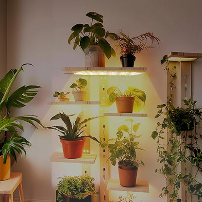 Grow Light,40W Ultra-Thin Panel Grow Lights for Indoor Plants ,316LEDs Full Spectrum Grow Lights for Under Cabinet Plant, Grow Lamp With 3/9/12H Timer ,10 Dimmable Levels for Plants Growing (4pcs)