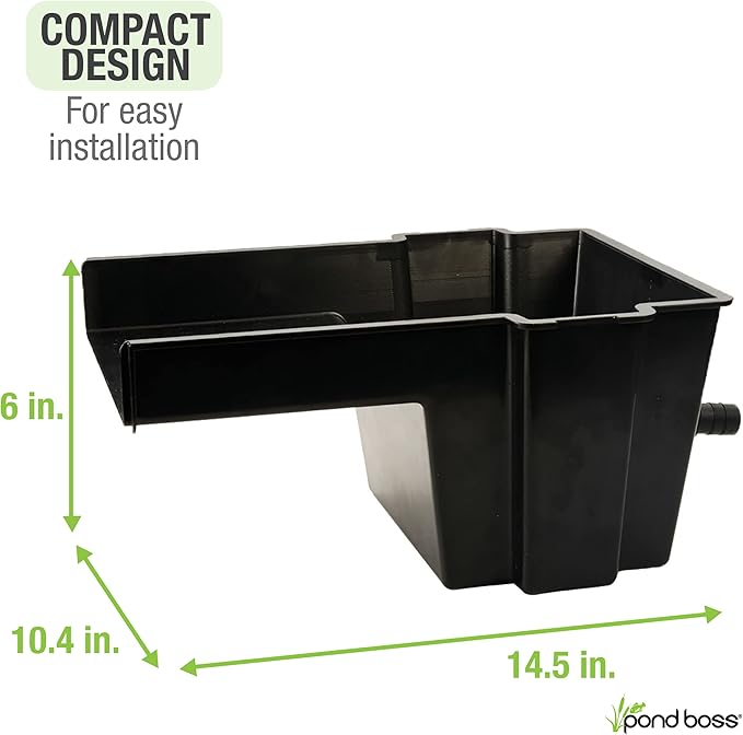 POND BOSS Waterfall Spillway, 8 inch Wide Weir, Waterfall Box, Smooth Flow, Durable Construction, Easy to Install, Great for Waterfalls, Pondless Water Features and Streams