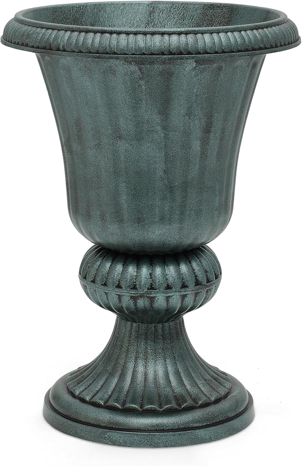Magshion 20" Urn Planter for Outdoor and Indoor Plants, Large Decorative Front Porch Planter, Vintage Grecian Flower Pot for Patio, Garden & Entryway Décor, Antique Green