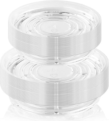 60 Pack Clear Plant Saucers for Indoors (4 6 Inch) Flower Pot Saucers for Potted Plants Plate Set Plant Trays for Indoors No Holes Plants Saucer Trays for Pots Drip Tray Plastic Tray for Succulent