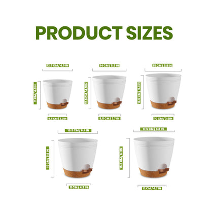 Utopia Home Self Watering Pots for Indoor Plants 6.8"/6.4"/5.9"/5.5"/4.9", Planters for Indoor