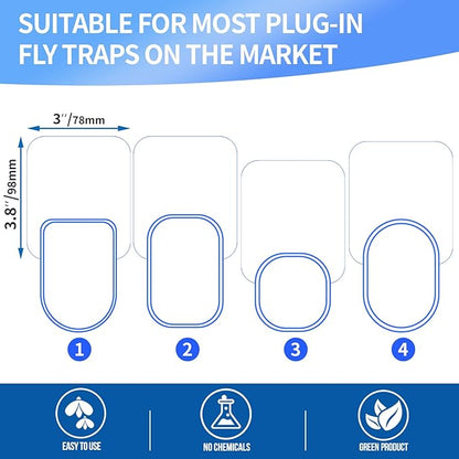 40 Pack Refill Glue Cards, Saferr Home Fly Trap Refill Compatible with Saferr Home SH502, S23005-06
