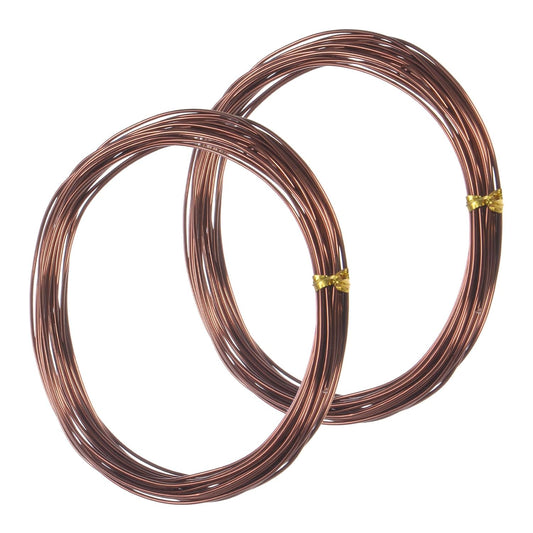 2-Rolls 1mm Bonsai Training Wire, 32.8 Feet Total Anodized Aluminum Bonsai Wires for Bonsai Tree Shaping/Branches Fixing/Trunk Holding/DIY Crafting [16.4ft Each, Bronze]