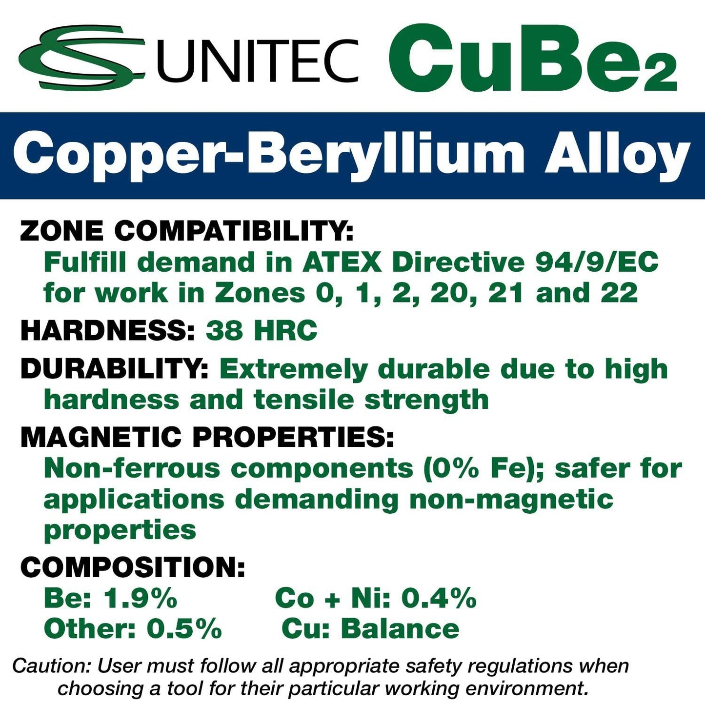 CS Unitec | Non-Sparking Pick Head Axe | 4 lbs. | TUV Certified | Copper Beryllium | Non-Magnetic | Corrosion Resistant | EX1203-1850B