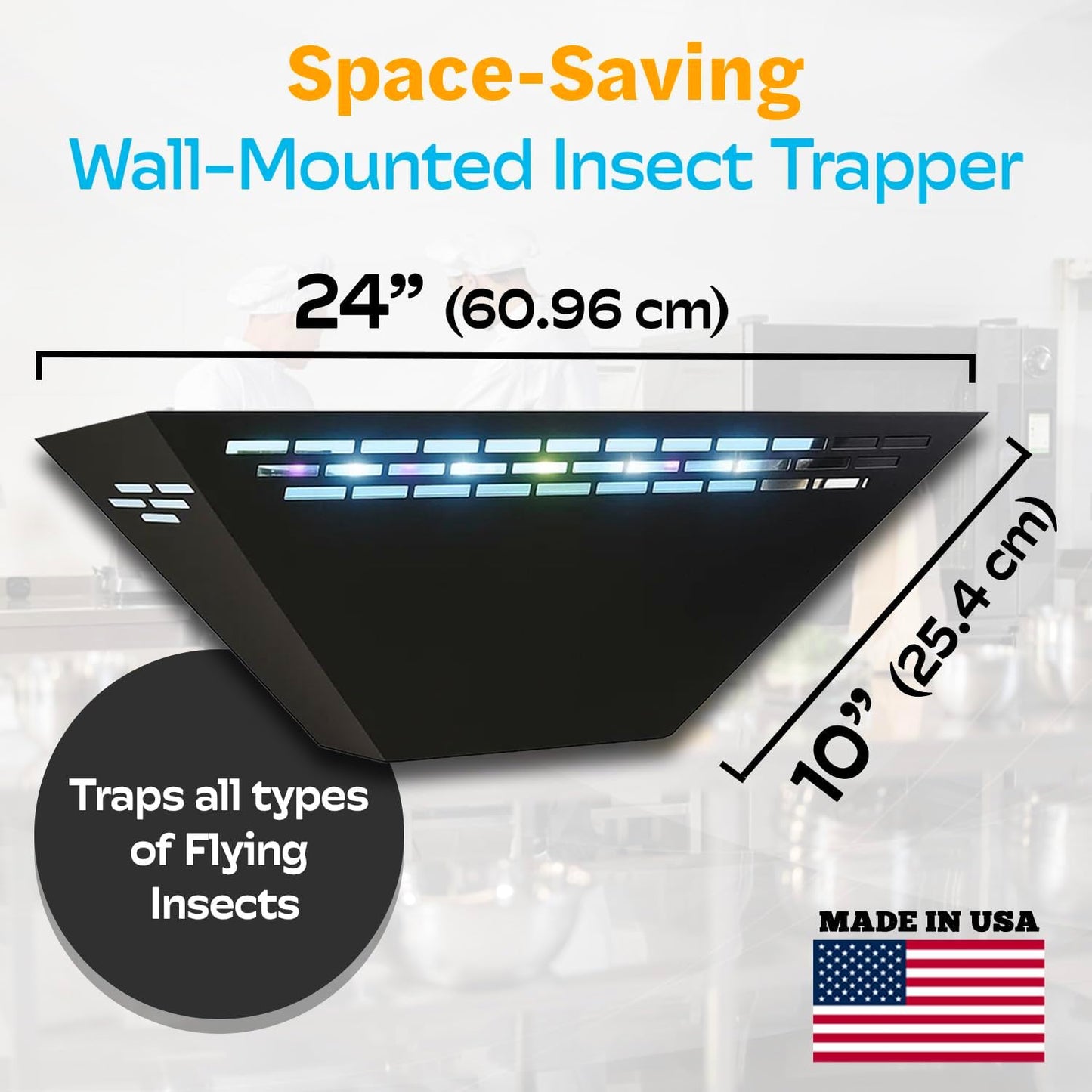 Gardner WS-85 Indoor Fly Trap with Proprietary LED, Decorative Wall Sconce Fly Light -40,000 Hour Rated Bulb, No Zap and Smell, Built to Last for Restaurants and Cafes, Made in USA for Commercial Use