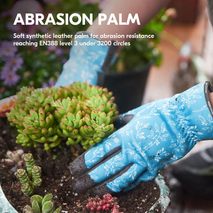 Vgo... 1-Pair Gardening Gloves Ladies, Soft synthetic leather Working Gloves,Sratch protection(Size S,Blue,SL7476)