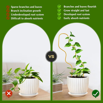 13.4 Inch Indoor Plant Trellis for Climbing Plants,Metal Trellis,Small Garden Trellis for Potted Plants,Plant Stakes for Indoor Plants Accessories Hoya,Flower,Plant Support (Wave-Metal)