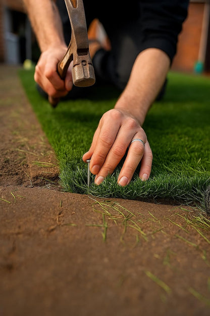 Turf Nails 6'' Galvanized - 140 Pack, Heavy-Duty Fasteners for Synthetic Grass, Landscaping, and Securing Ground Cover Stakes