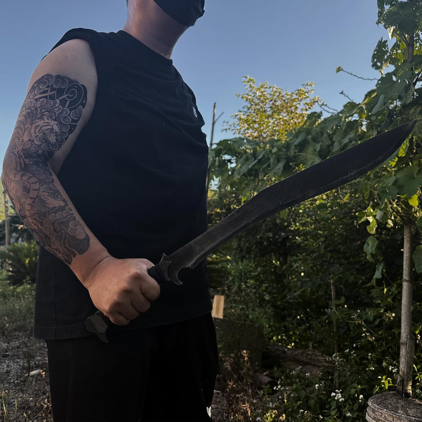 High Manganese Steel Blade Machete for Cutting Trees Heavy Duty Full Tang Outdoor Survival Hunting Tactical Sword