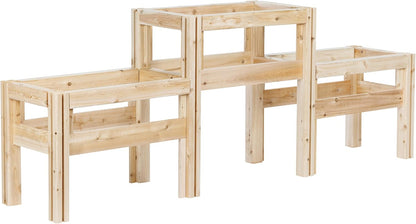 Greenes Fence Two-Tiers Six Bucket Elevated Cedar Wood Garden Frame, 79 in. x 16 in. x 30 in. - Made in USA with North American Cedar