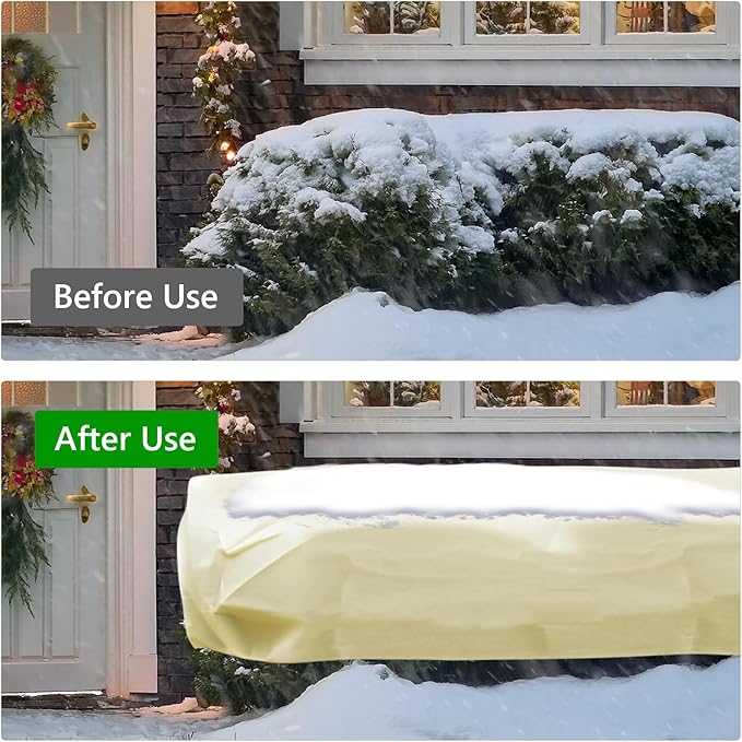Plant Covers Freeze Protection, 2 Pack Rectangular Frost Blankets for Outdoor Plants (22"x60"x20") – Winter Plant Covers, 2.4oz/yd² Frost Cloth Plant Protection for Raised Beds & Shrubs