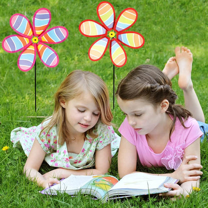 4PCS Wind Spinners for Yard and Garden, Lawn Yard Decorations Pinwheels Colorful Whirligigs Windmill Kids Toys for Outdoor Decor