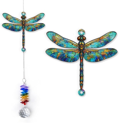 1 Layered Ornament Suncatcher - Dragonfly Gifts - Dragonflies Decor - Christmas Birthday Gifts for Women, Men - Dragonfly Keepsake - Remembrance Ornament - Rainbow Maker - Hanging Home Decor