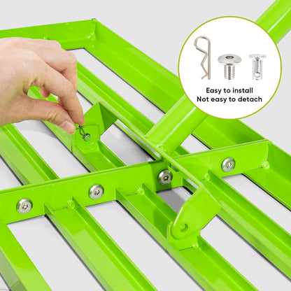 Lawn Leveling Rake 30"x10" - Stainless Steel with Adjustable 30"-74" Handle, Anti-Flipping Lawn Tool for Garden, Farm, Backyard, Golf Course
