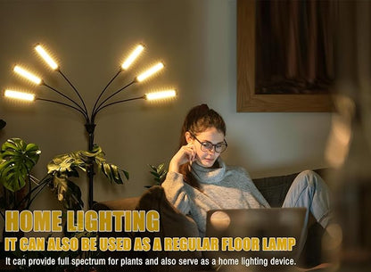 LED Grow Lights for Indoor Plants Full Spectrum, 540 LEDs Plant Lights for Indoor Growing with 58" Adjustable Stand, Plant Grow Lights with Auto 3/6/9/12/15/18H Timer for Indoor Tall Plants.