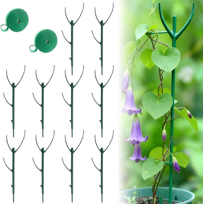 5 Pack Stackable Plant Support Stakes, Climbing Plant Support Structures for Monstera, Pothos,Plant Holder Stick Moss Pole for Support Tall Potted Plants,for Indoor Outdoor Plan (10 Pack)