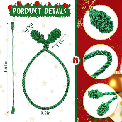 Shappy 12 Pieces Christmas Garland Banister Ties Christmas Decorative Reusable and Flexible Twist Ties for Garland, Banister Home Decoration (Red,Green)