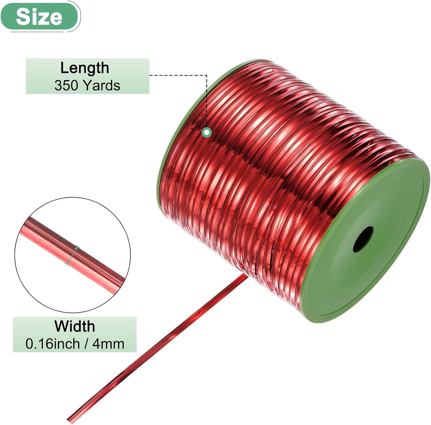 Metal Twist Ties, 350 Yards Metallic Twists Tie Bread Twisty-Ties for Party Decoration/Garden Plant/Gift Wrapping Bag/Cake/Pops Candy/Bakery Bags [Red]