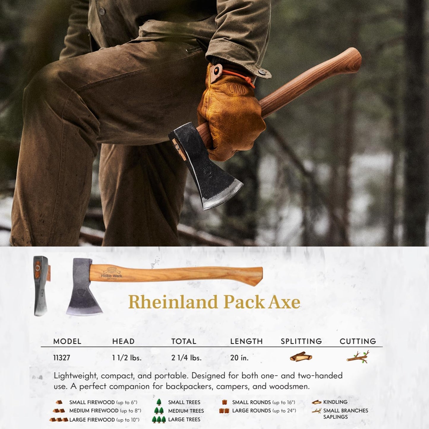 1844 Helko Werk Germany Axe Collection - 5 Traditional Axes Set- Bavarian Woodworker, Hessen Woodworker, Black Forest Woodworker, Rheinland Pack Axe, Rheinland Hatchet