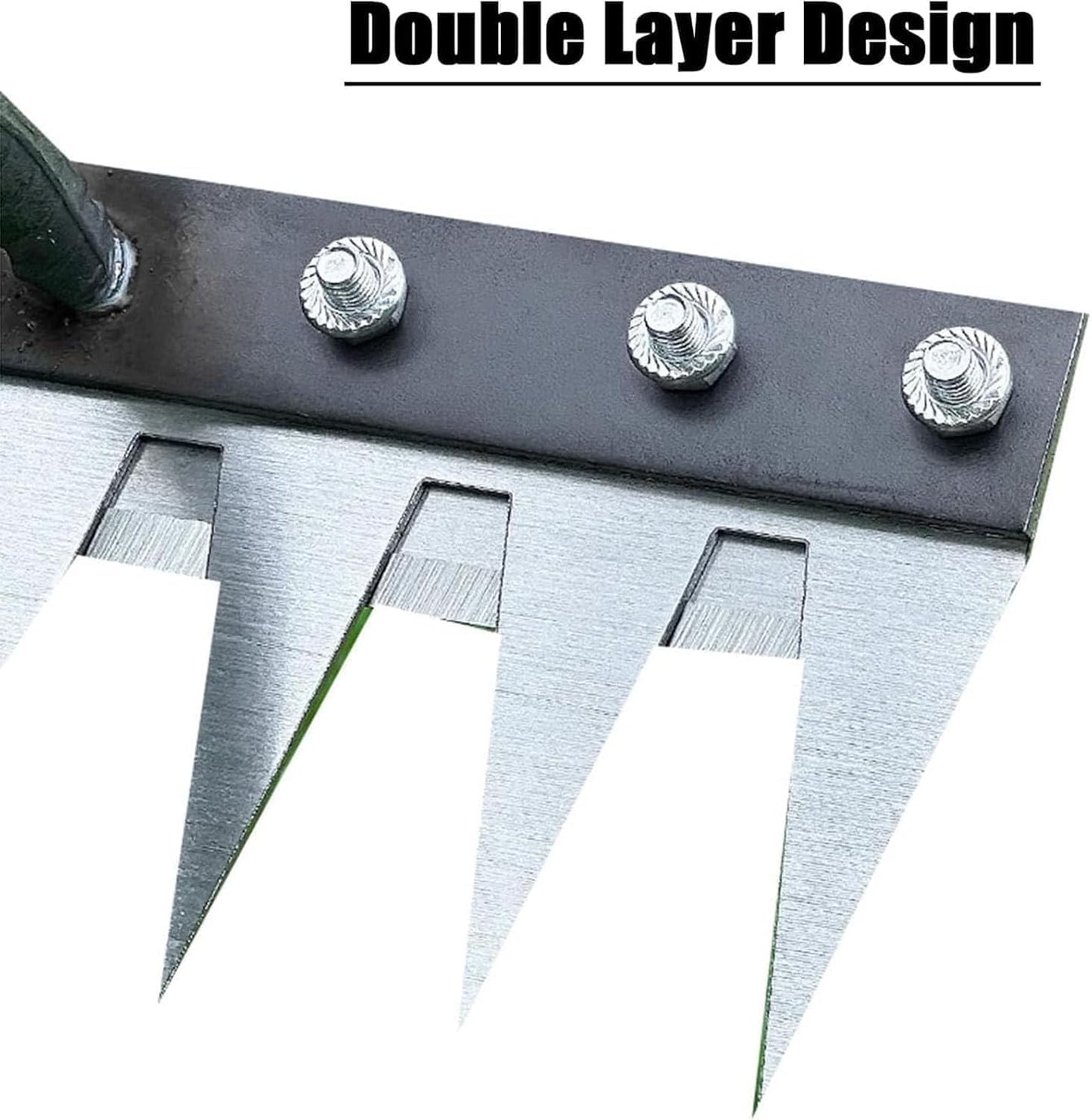 Iron Rake 2.0, Upgraded Iron Weeding Rakes 2.0, Iron Rake for Gardening and Weeding, Multifunctional Heavy-Duty Iron Rakes Gardening Hand Weeder Tools, Durable ＆ Lightweight (8 Teeth)