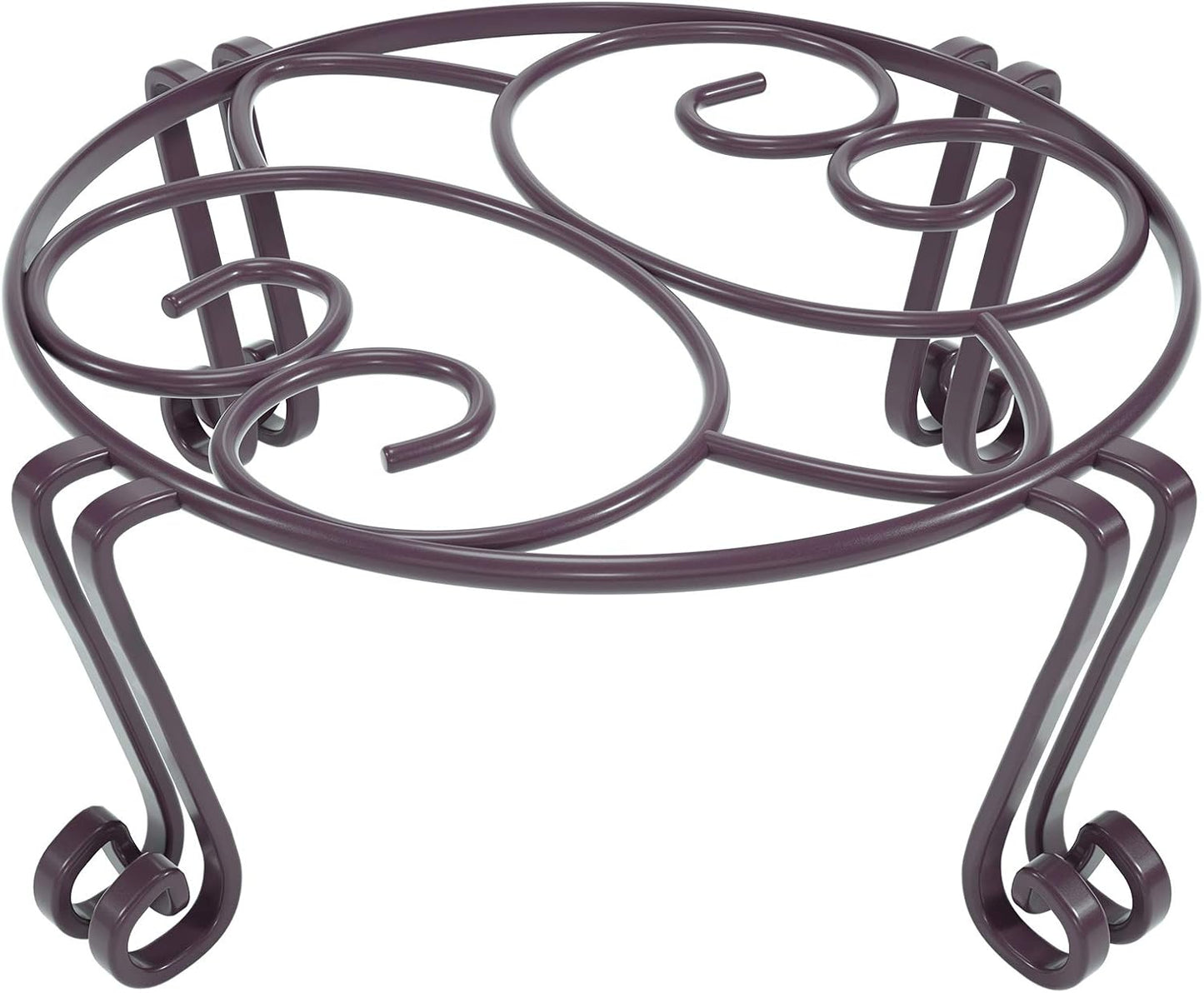 Yimobra Original Patented Plant Stand for Flower Pot Heavy Duty Potted Holder 10.2 x 4.7 Inches, Tall Indoor Outdoor Metal Rustproof Iron Garden Container Round Supports Rack for Planter Bronze/Brown