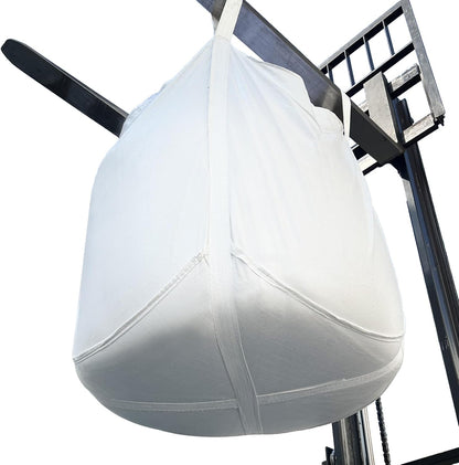 FIBC Bulk Bag - 4400 lbs Capacity, 35x35x43 inches, Polypropylene (PP), Open Top, White, Rectangular, Reusable, 10-Pack