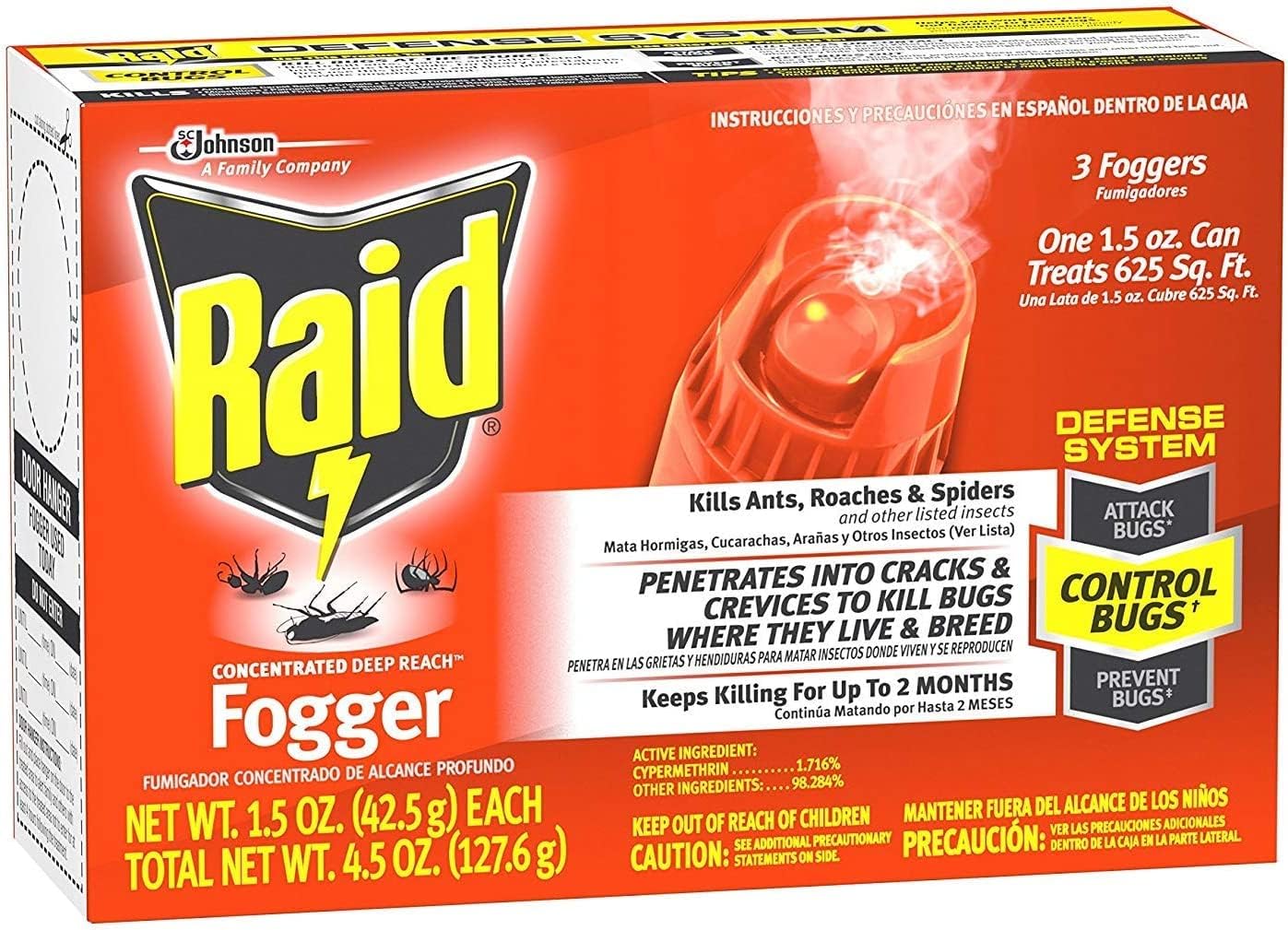 Raid Concentrated Deep Reach Fogger (Pack - 2)