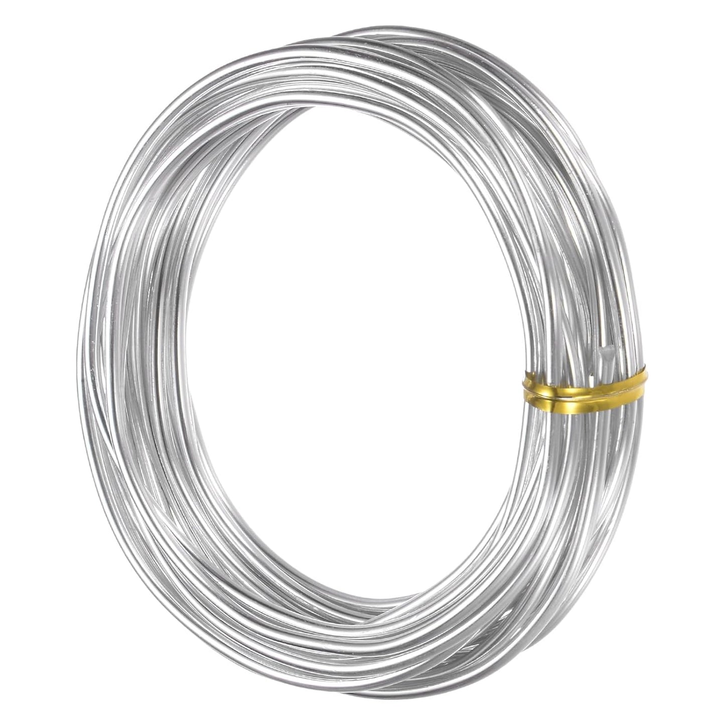 2.5mm Bonsai Training Wire, 16.4 Feet Total Anodized Aluminum Bonsai Wires for Bonsai Tree Shaping/Branches Fixing/Trunk Holding/DIY Crafting [Silver]