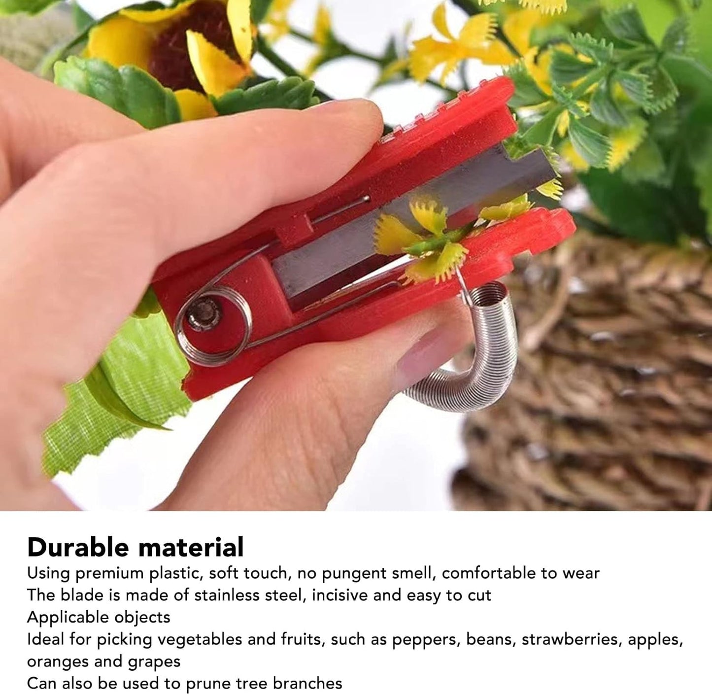 Zerodis 10Pcs Thumb Pruner Knife Multi Function Thumb Fruit Picking Device for Fruit Vegetable Garden Garden Plant Tape Tool for Grapes Raspberries Tomatoes and Vegetables