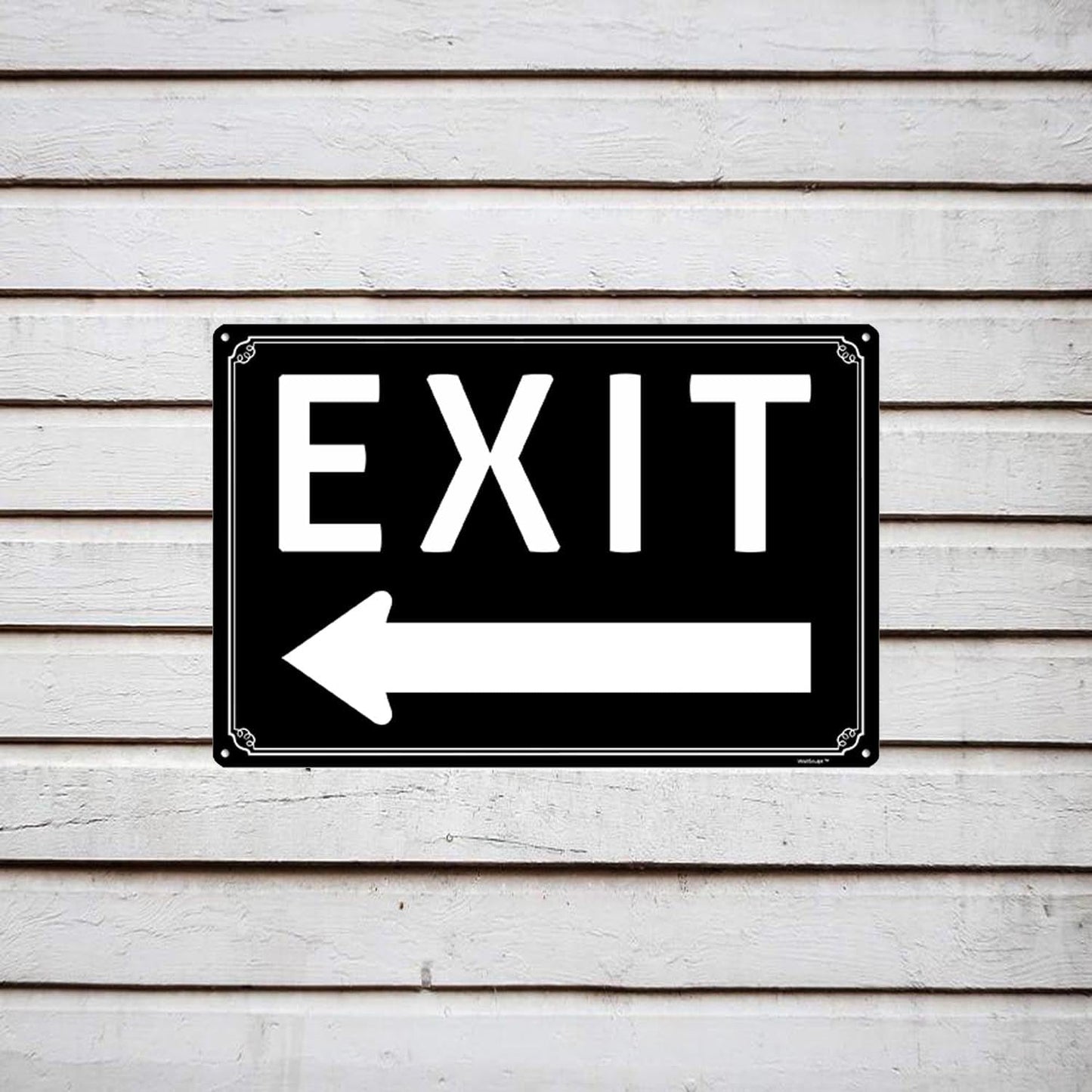 8x12"Exit Sign with Right Arrow - High-Intensity Aluminum Parking Lot Sign, Weatherproof & Fade-Resistant, Ideal for Outdoor & Indoor Use - Curbside Sign(horizontal version)