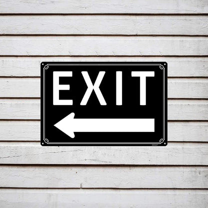 8x12"Exit Sign with Right Arrow - High-Intensity Aluminum Parking Lot Sign, Weatherproof & Fade-Resistant, Ideal for Outdoor & Indoor Use - Curbside Sign(horizontal version)