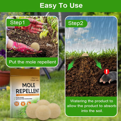 Mole Repellent for Lawns, Gopher Repellent Outdoor, Moles Control, Vole Repellant Groundhog Repellant for Your Lawn and Garden (1.5 Ounce (Pack of 8))