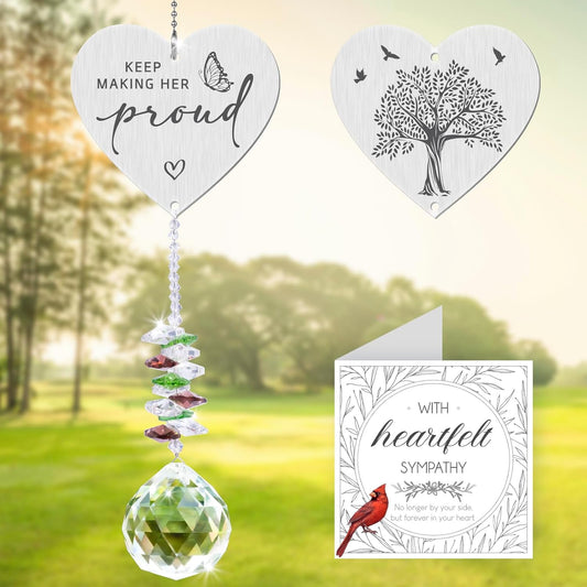 Keep Making Her Proud,Crystal Suncatcher Bereavement Keepsake,Memorial Gift for Loss of