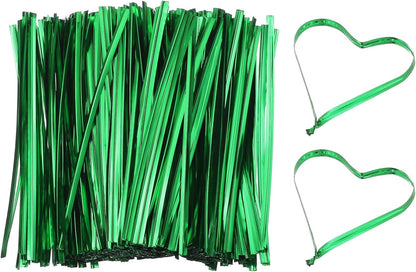 PATIKIL Bag Twist Ties 5 Inch, 800 Pcs Metallic Bread Ties for Treat Plastic Bags Gift Wrapping Candy Coffee Bag Plant Party Cake Favor, Green
