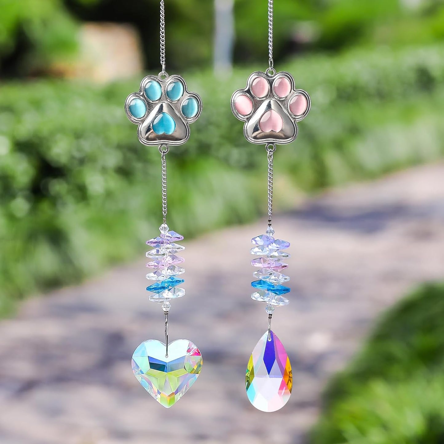 Pet Memorial Suncatcher,Dog Memorial Gifts for Loss of Dog,Cats Remembrance,Pet Loss Sympathy Gift,Bereavement Gifts(Pink)