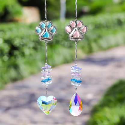 Pet Memorial Suncatcher,Dog Memorial Gifts for Loss of Dog,Cats Remembrance,Pet Loss Sympathy Gift,Bereavement Gifts(Blue)