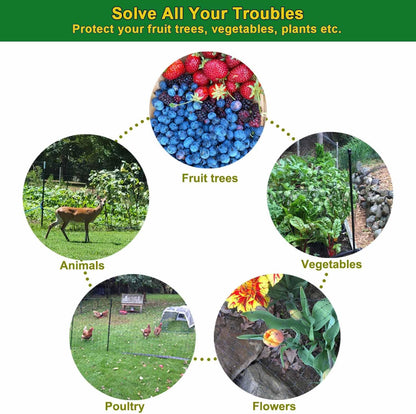 KLEWEE Bird Netting, 7.5 x 25 FT Heavy Plastic Duty Garden Netting to Protect Fruit Trees, Plants and Vegetables Against Birds, Deer, Squirrels and Other Animals