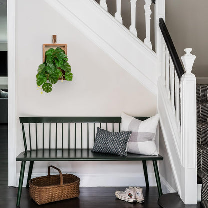 DILATATA Artificial Hanging Plants with Wooden Frame 2 Pack Faux Monstera Leaves Hanging Vine Greenery Plants for Living Room Bedroom Farmhouse Office Home Decor