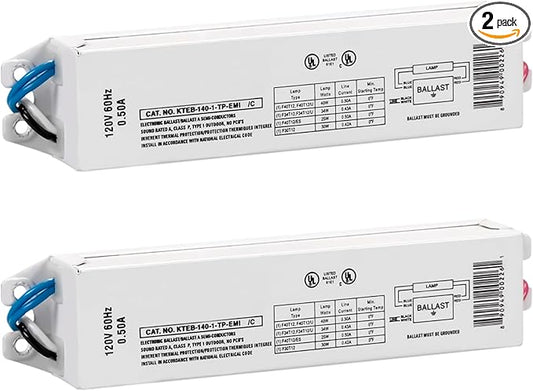 OHLECTRIC Replacement for Keystone KTEB-140-1-TP-EMI 1 Lamp T12 Electronic Fluorescent Ballast | 120V Input with Instant Start Operation | 0.88 Ballast Factor, UL-Approved