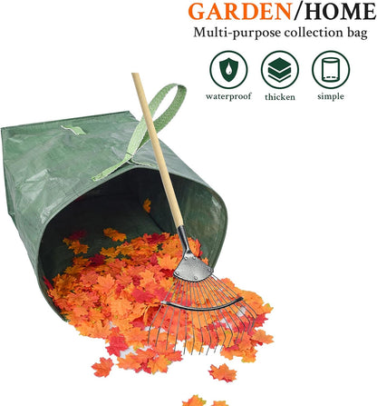 kingsea 2 Pack Yard Waste Bags, Large Yard Dustpan-Type Garden Bag, 53 Gallons Heavy Duty Lawn Pool Garden Leaf Bag for Collecting Leaves Grass Clippings Yard Debris