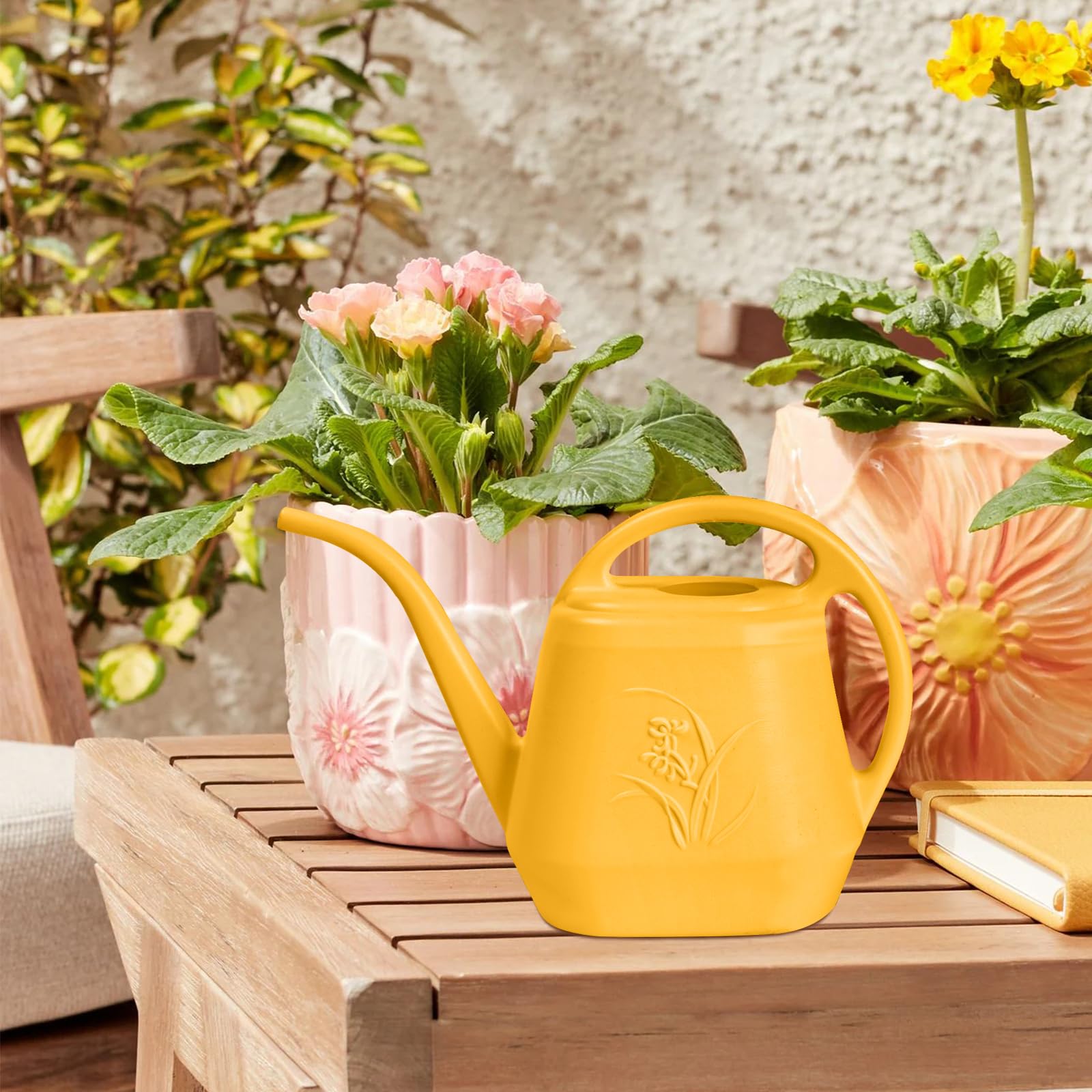 VKPLITE Hand Plastic Watering Can - for Indoor and Outdoor Home Garden Plants - with Long Spout